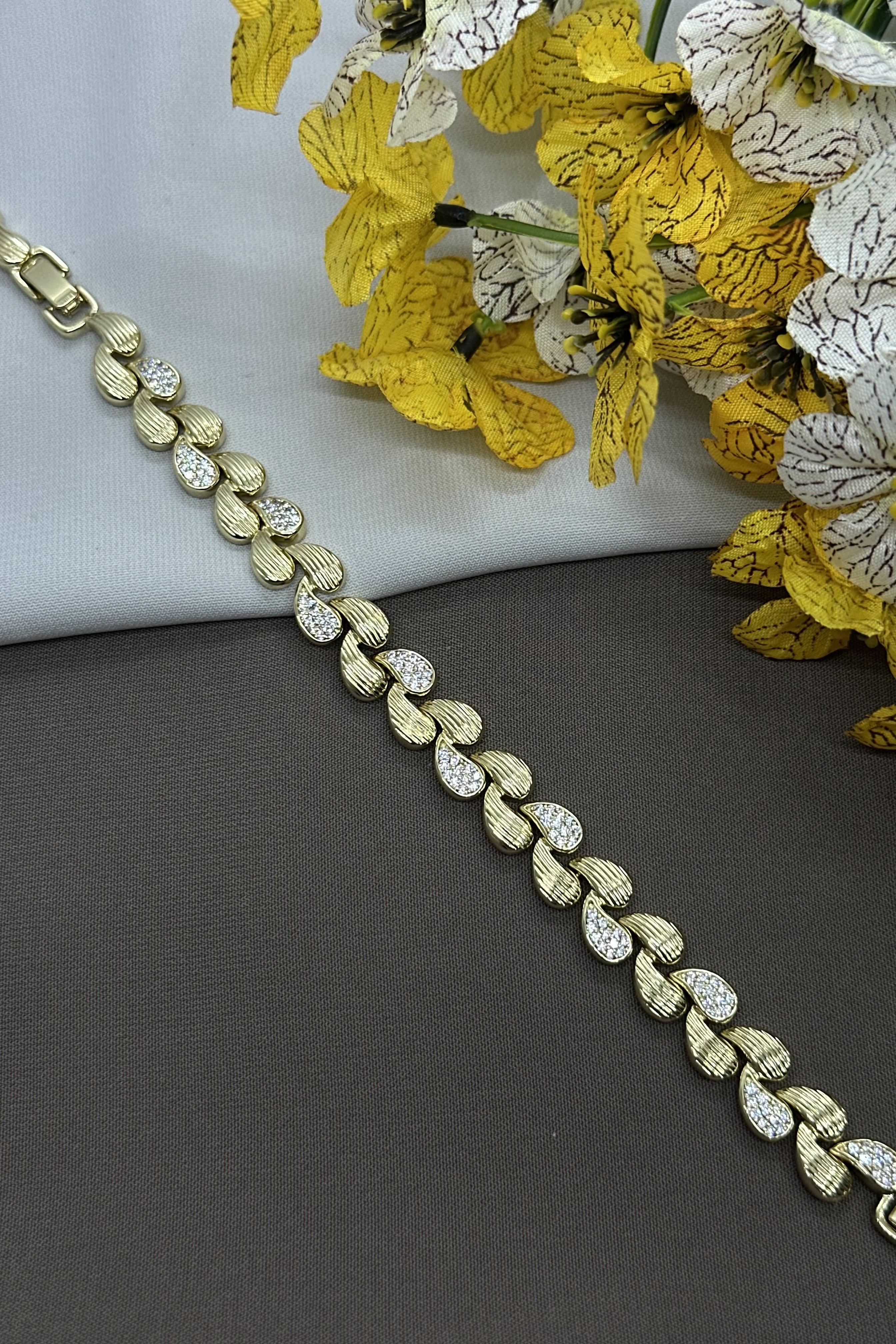 14K Damla Model Gold Vıp Bileklik