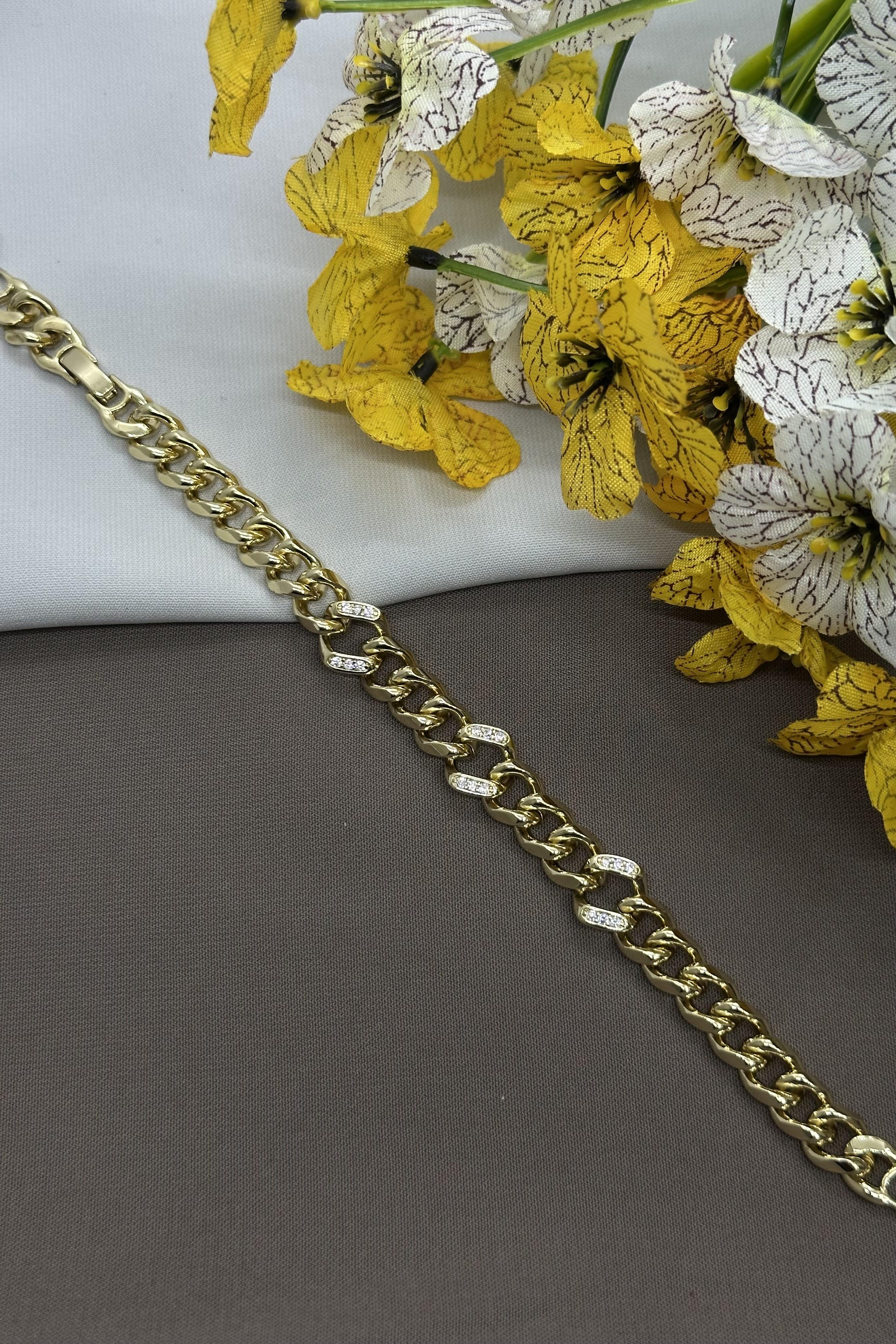 14K Halka Model Gold Vıp Bileklik