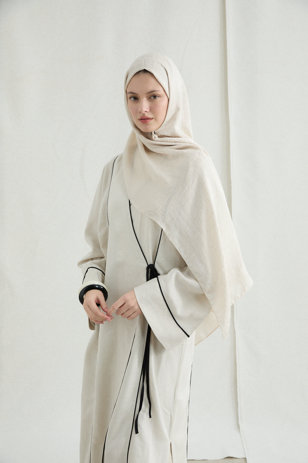 İtalyan Jakar Şal Column Desen - Taş