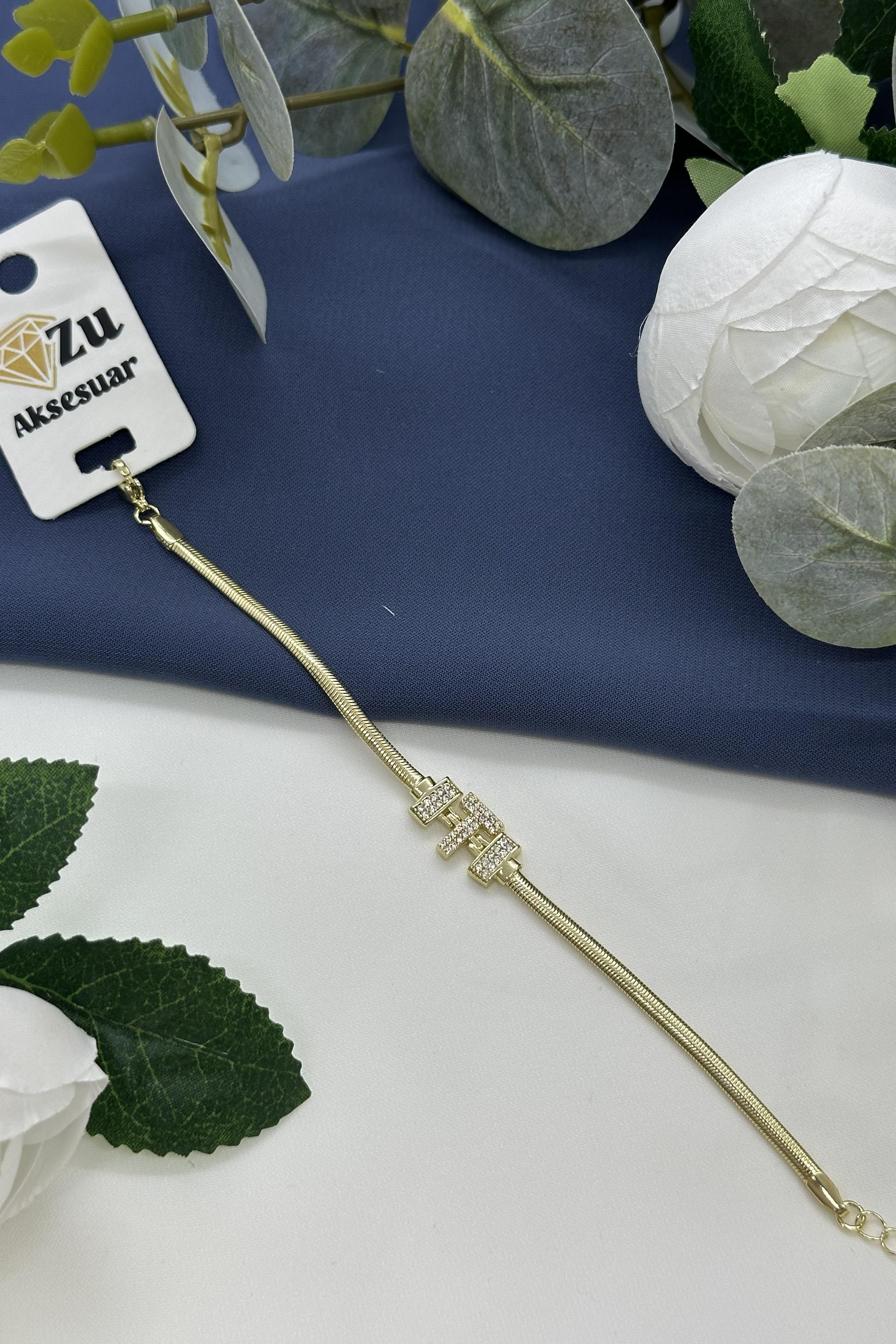 T Harfi Gold Vıp Bileklik