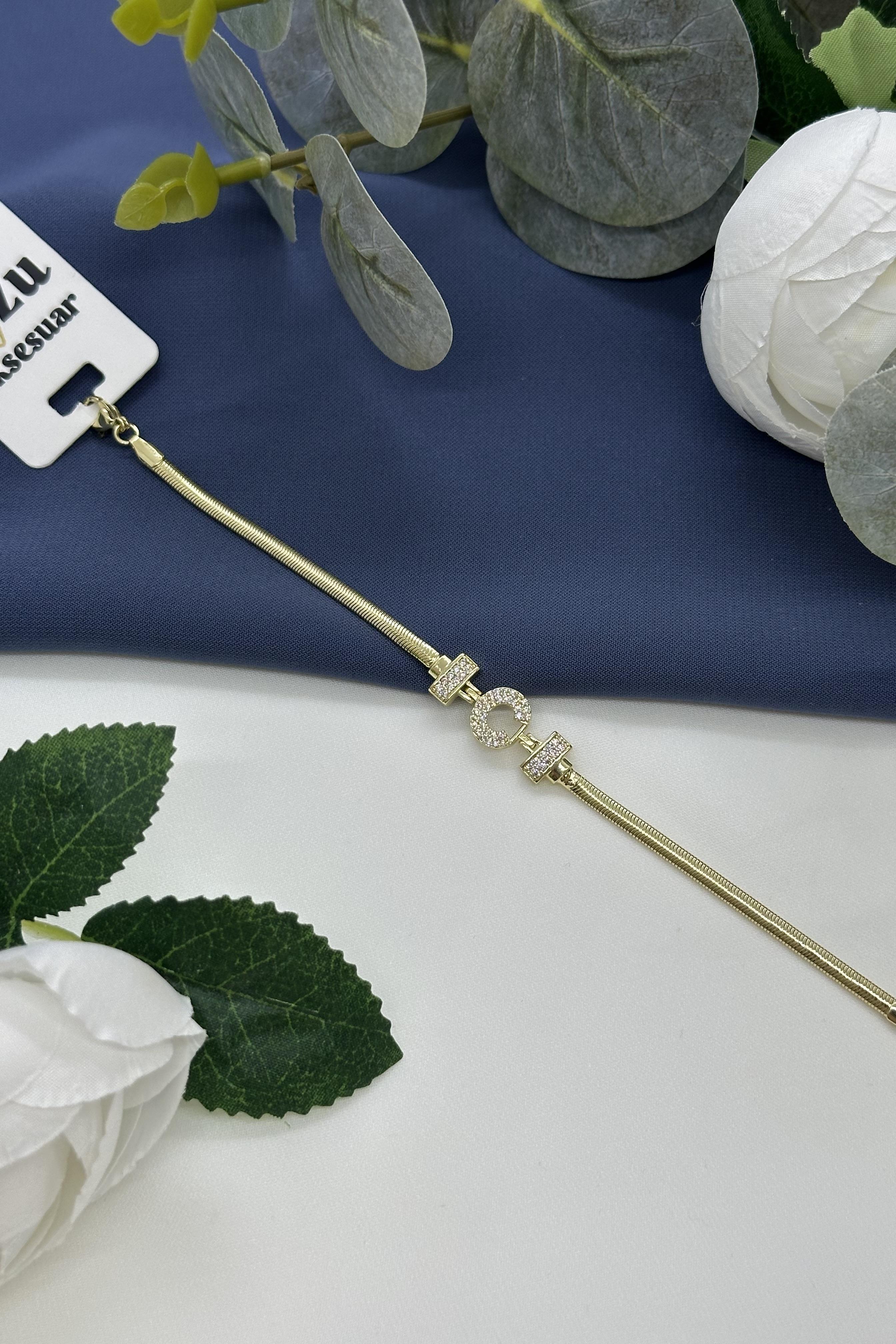 C Harfi Gold Vıp Bileklik