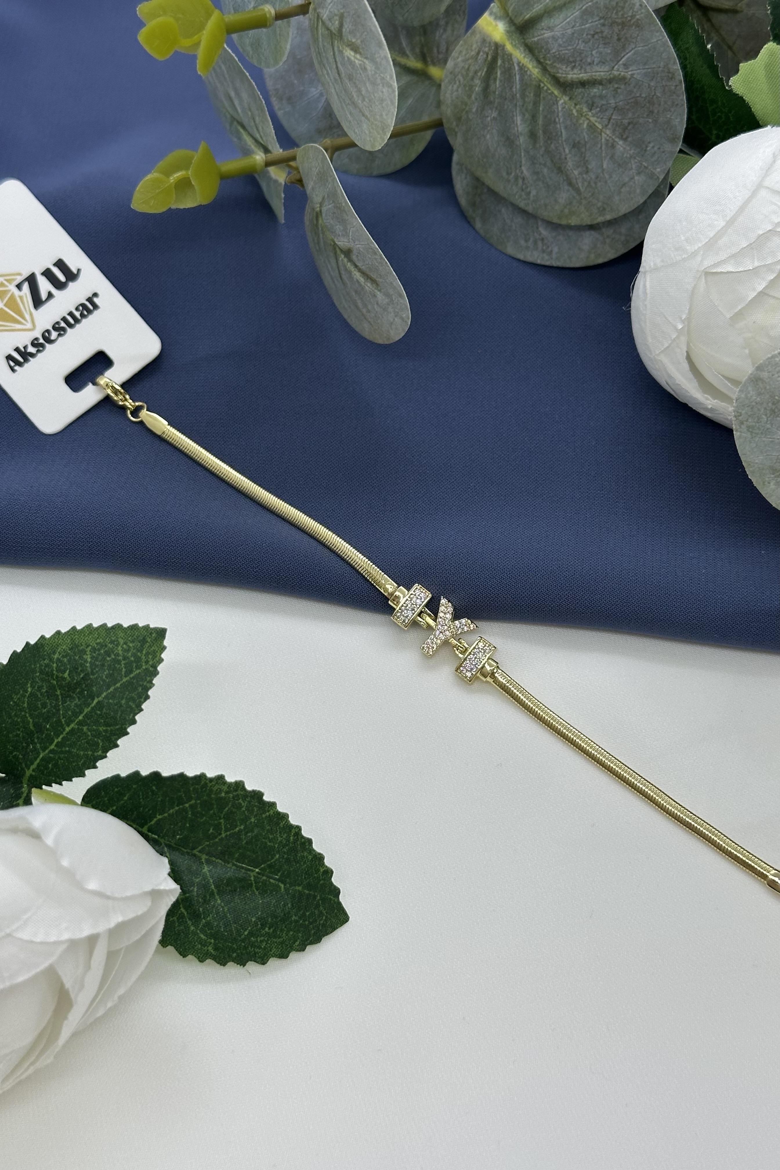 Y Harfi Gold Vıp Bileklik