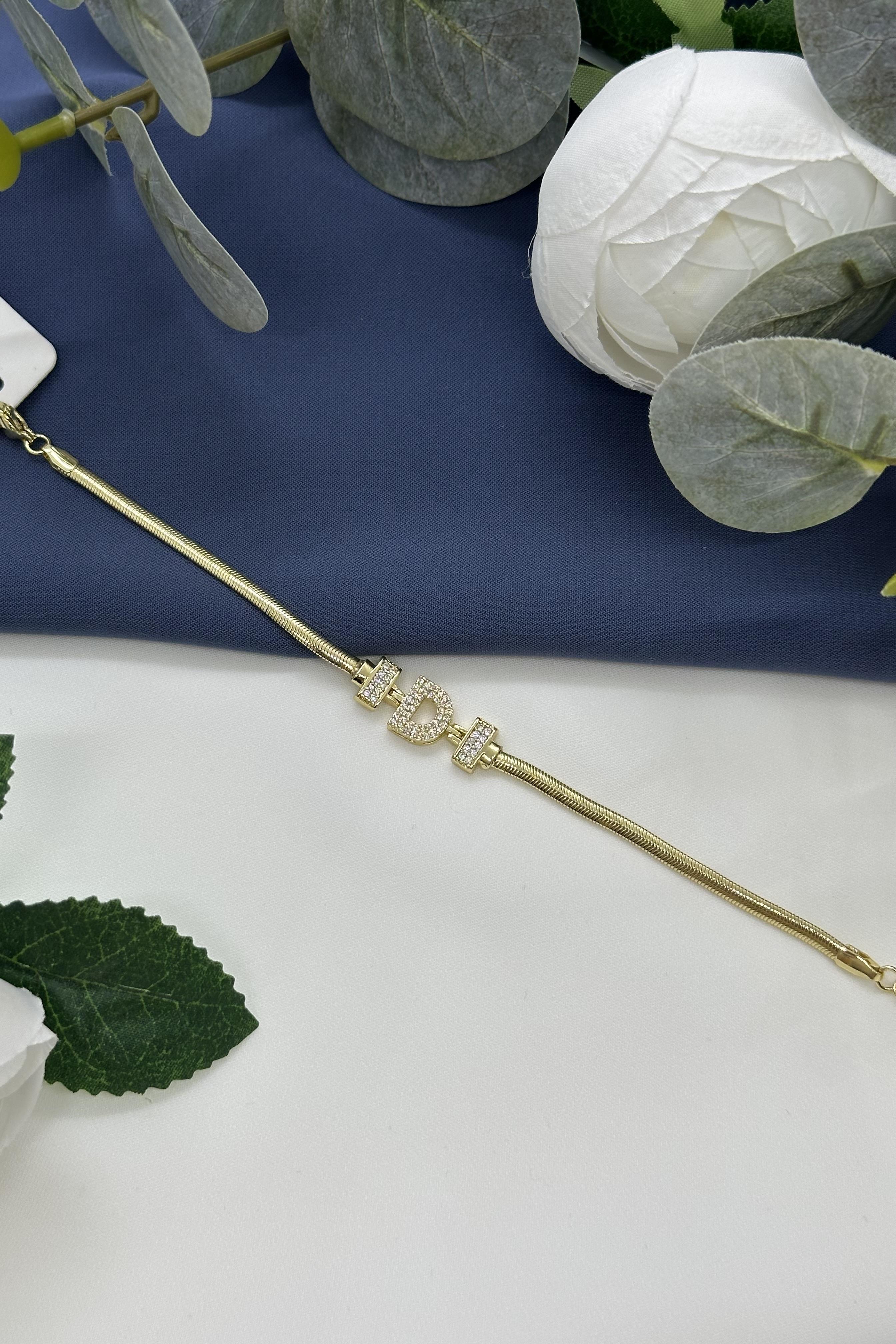 D Harfi Gold Vıp Bileklik