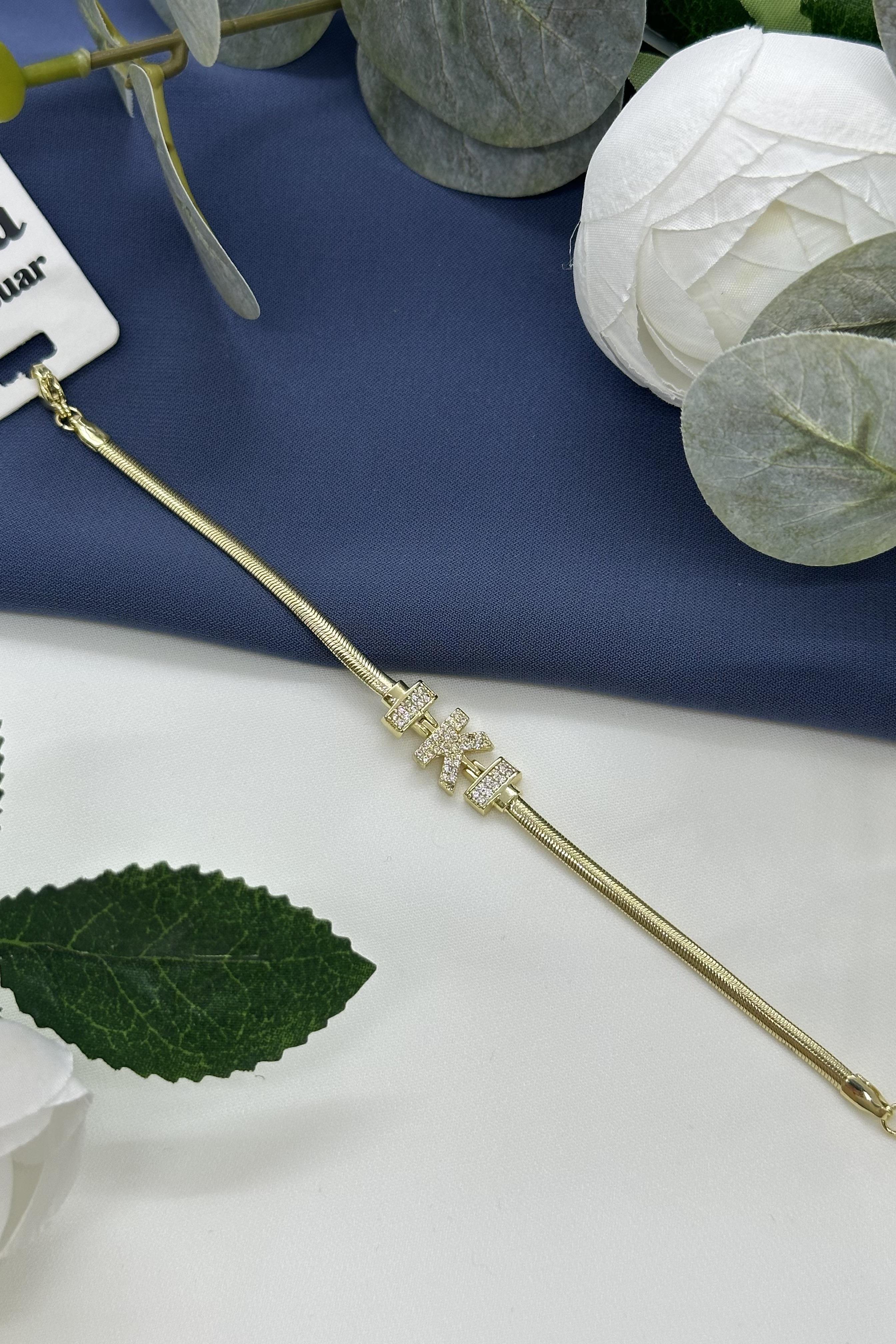 K Harfi Gold Vıp Bileklik