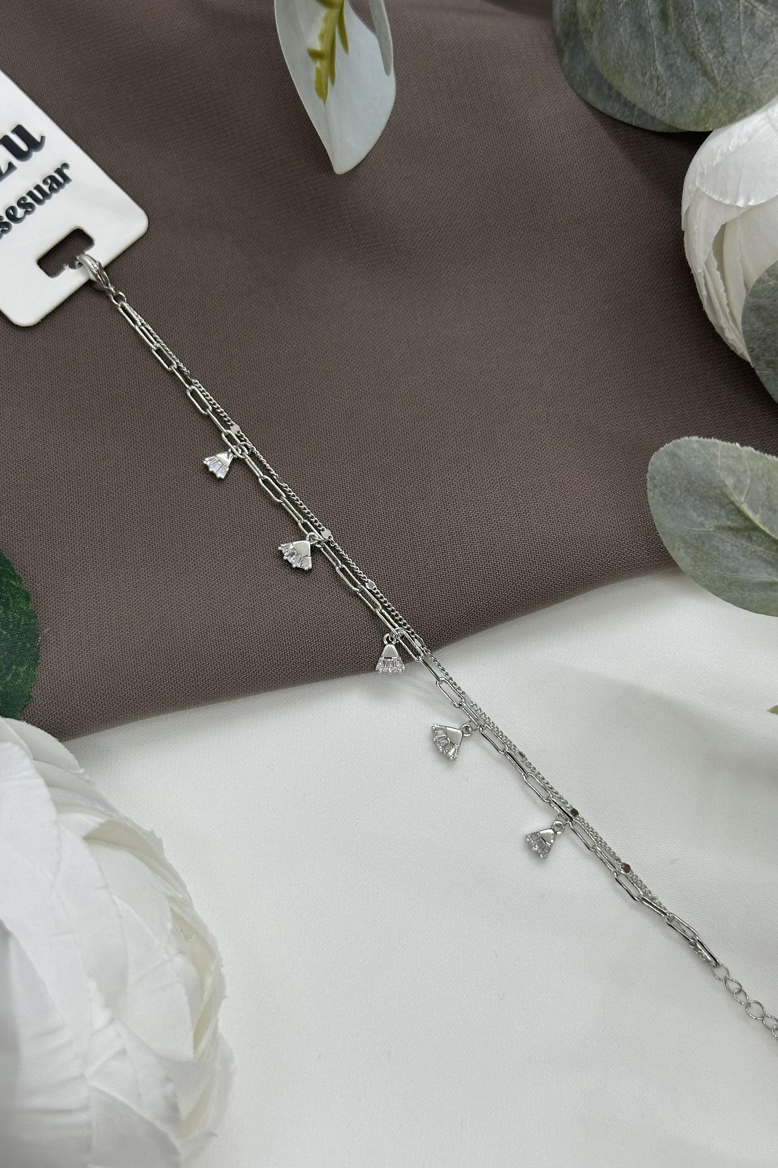 Yelpaze Model Sılver Vıp Bileklik