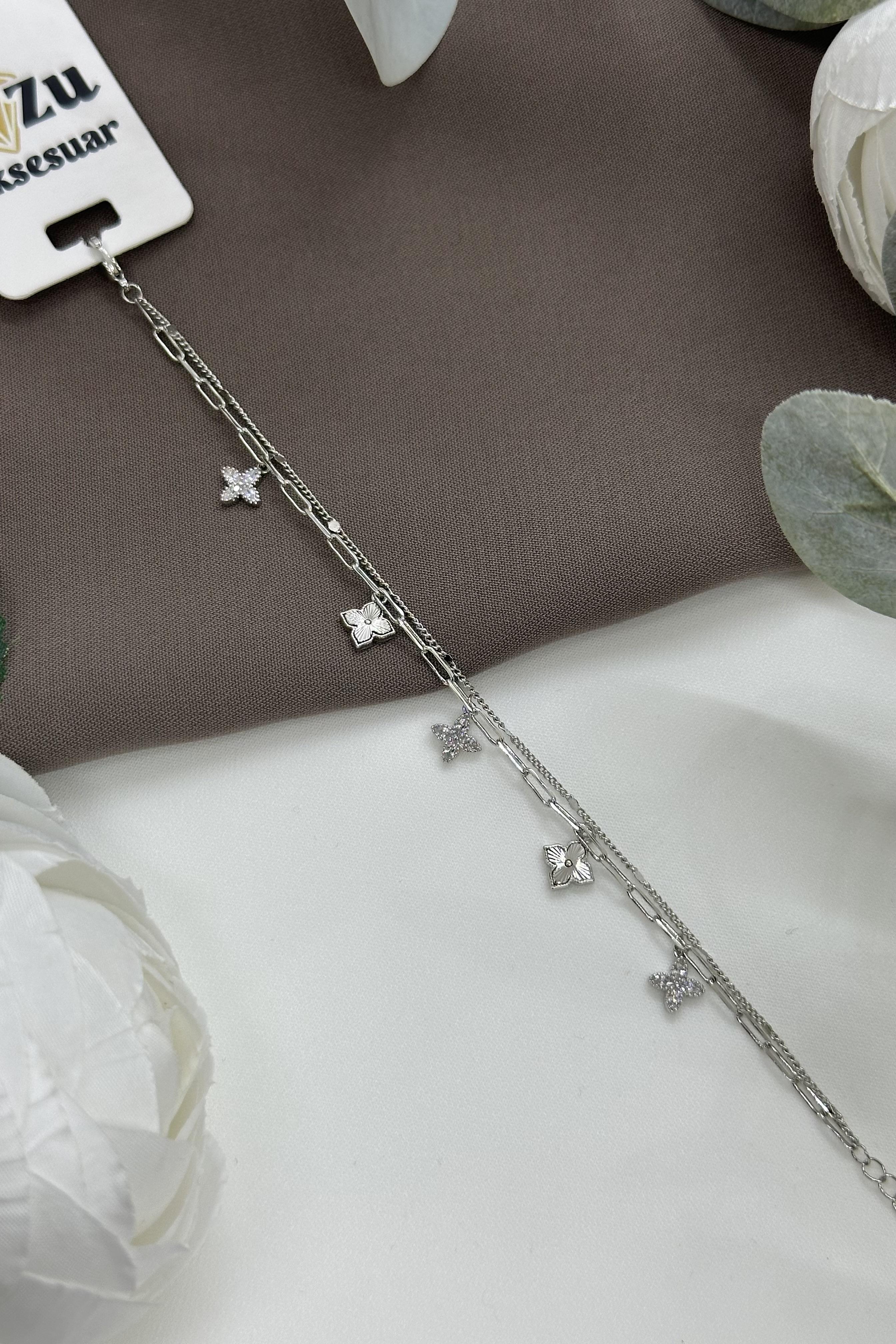 Yonca Model Sılver Vıp Bileklik