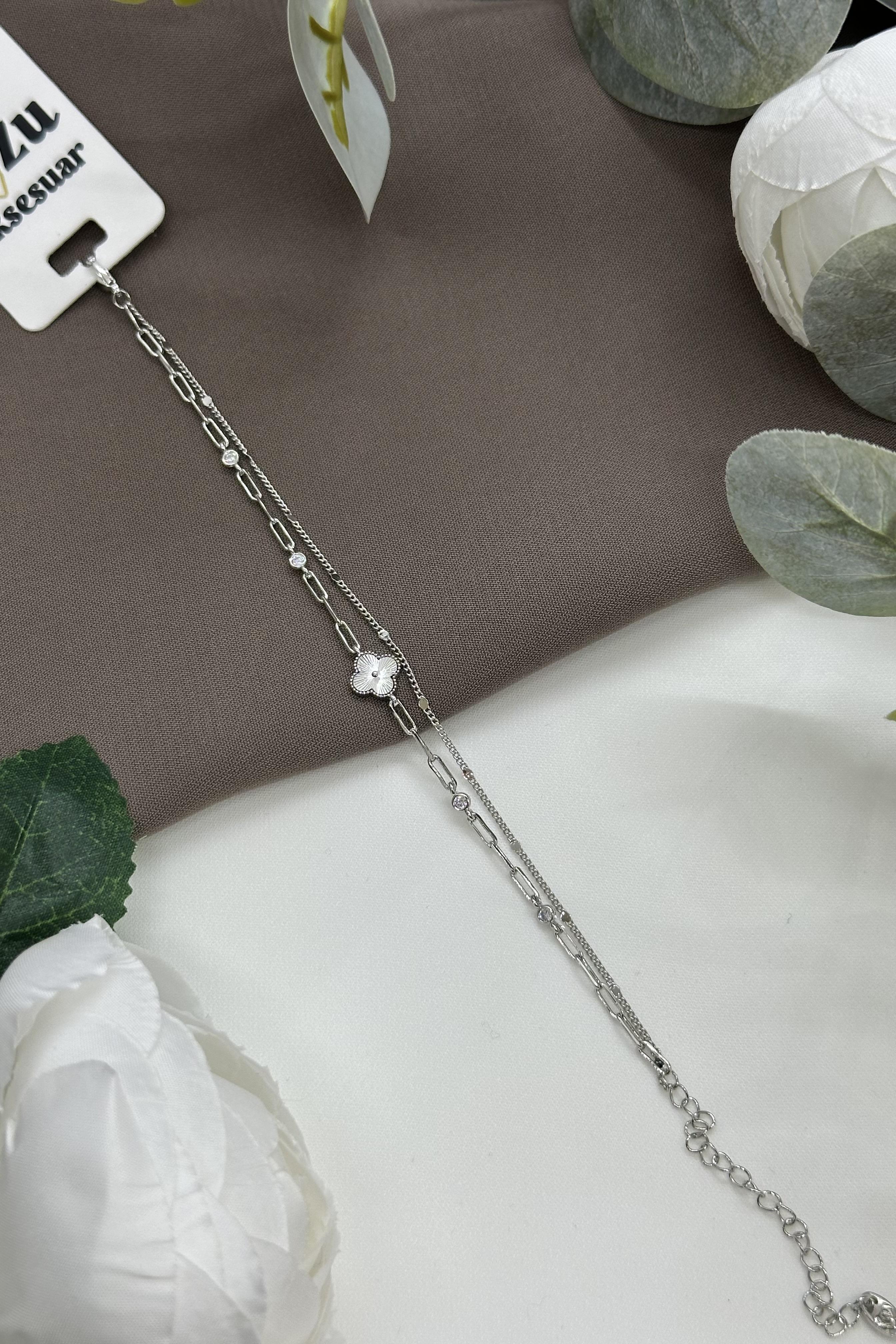 Yonca Model Sılver Vıp Bileklik