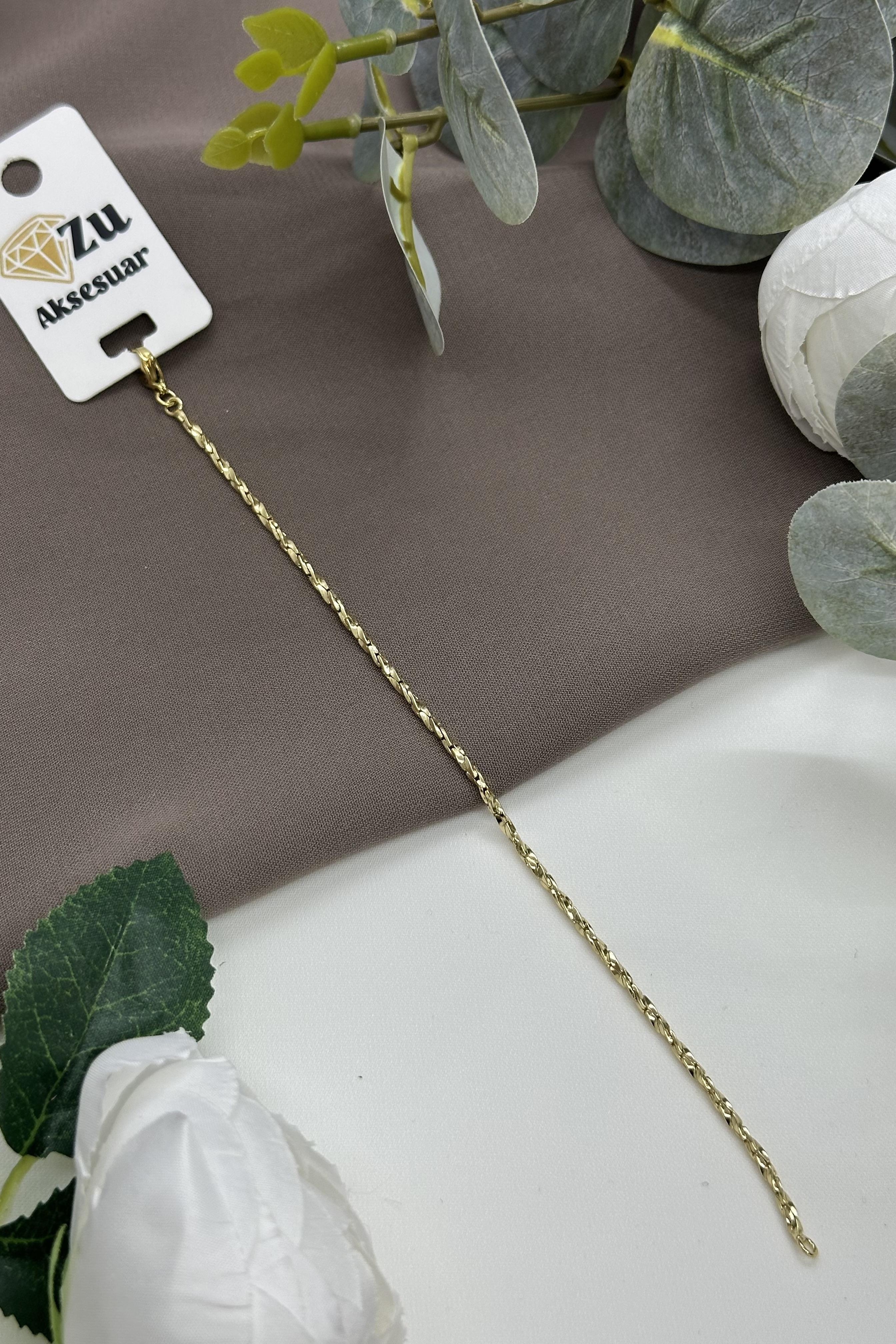 Gold Zincir Model Vıp Bileklik